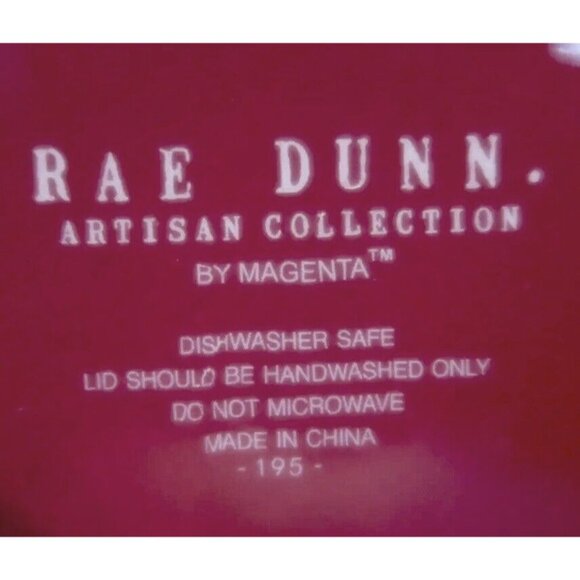 Rae Dunn Burgundy Ceramic "Cozy" Canister Cookie Jar With Lid - Picture 10 of 10